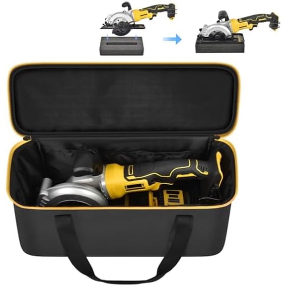 Tool Bag for DEWALT ATOMIC 20V MAX 4-1/2"/ for DOVAMAN/for Worx WX439L/ for GALAX PRO Circular Saw Storage Organizer for Blade, Adapter, Blade Wrench, and Rip Guide（Case Only）$$Tools