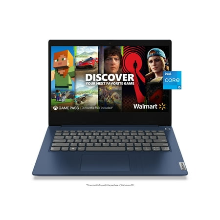 Lenovo Ideapad 5i 14" FHD Laptop, Intel Core i5-1135G7, 8GB RAM, 256GB SSD, Windows 11 Home, Abyss Blue, 82FE00UHUS