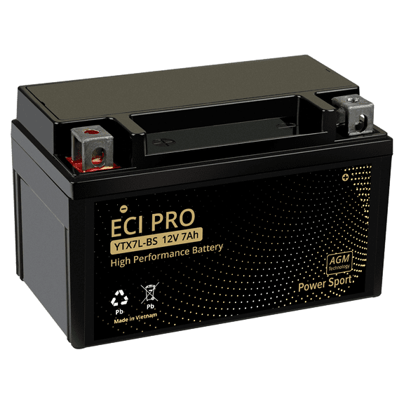 ECI Pro 12V YTX7A-BS AGM Powersports Battery – ATV, Motorcycle, Scooter Replacement