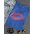 thumbnail image 3 of Kiss Lips Grunge Style Graphic Women T-Shirt, Female Medium, 3 of 4