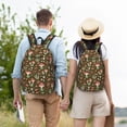 thumbnail image 5 of Picia Mushrooms And Autumn Leaves Printed Canvas Daypack - Stylish and Durable Vintage Compact Backpack - Class, Work, Travel, or Laptop Bookbag,Organized Compartments-Medium, 5 of 6