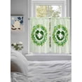 thumbnail image 3 of St. Patrick's Day Bathroom Window Curtain, Lucky Shamrock Wreath Lips Green Stripes Light Filtering Coffee Kitchen Curtains, Bedroom Living Room Curtains 2 Panel 84"x45", 3 of 6