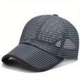thumbnail image 2 of Voska Lightweight Mesh Baseball Hat Unisex Fishing Sun Hat Breathable Polyester Cotton Outdoor Cap Dark Gray, 2 of 3