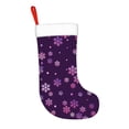 thumbnail image 2 of Salouo Purple Snow Flakes Print Christmas Stockings,Large Xmas Stocking Set of 1 Holiday and Farmhouse Stocking for Christmas Holiday Party Decoration(17.7*11 Inch), 2 of 7