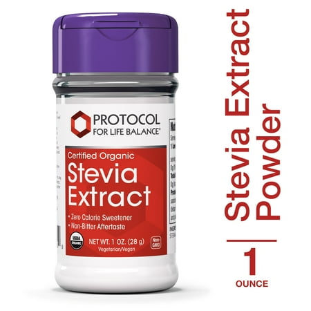 Protocol For Life Balance - Stevia Extract Powder (Certified Organic) - Naturally Processed Organic Formula Helps to Improve Taste & Sweetening Properties - Zero Calorie Sweetener - 1 oz. (28 (Best Way To Improve Balance)