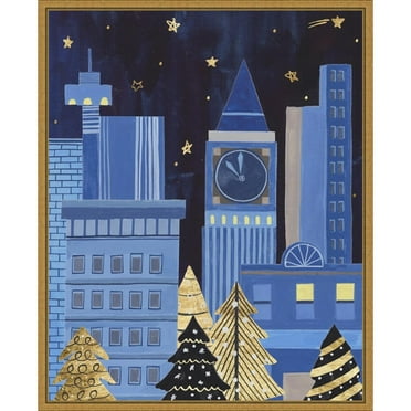 Amanti Art Holiday Night I Framed Canvas Wall Art Print