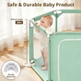 thumbnail image 3 of Baby Playpen,Kids Large Playard Indoor & Outdoor Kids Activity Center,Infant Safety Gates with Breathable Mesh,Sturdy Play Yard for Toddler,Children's Fences Packable & Portable, 3 of 7