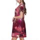 thumbnail image 2 of Balery Surreal Pink Headphones Vestidos sueltos de manga corta para mujer, vestidos de verano 2025, vestidos casuales de corte A con vuelo., 2 of 6
