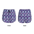 thumbnail image 5 of Lsque Skull Purple Flower Printed Women's Running Shorts with Liner Pockets,Elastic Quick Dry Workout Athletic Gym Yoga Shorts,Womens High Waist Shorts-Small, 5 of 9
