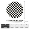 thumbnail image 2 of Daiia Black and White Checkerboard Printed Pattern Ceramic Plate Dinner Plates Bone China Decorative Plates with Display Stand Art Ceramic Ornaments for Wall Hanging Decoration-7in, 2 of 6