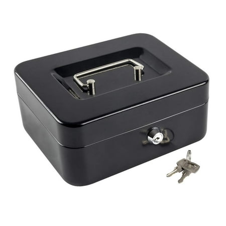 UBesGoo Safe Security Box Safe Lock Cash Box Money Jewelry Storage, Small Safe Lock Box with Key,Cash