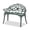 Green, variant on 38.5" Patio Park Garden Outdoor Metal Rose Bench, 2-Person Cast Iron Cast Aluminium Frame Antique Finish Chair,Accented Lawn Front Porch Path Yard Decor Deck Furniture