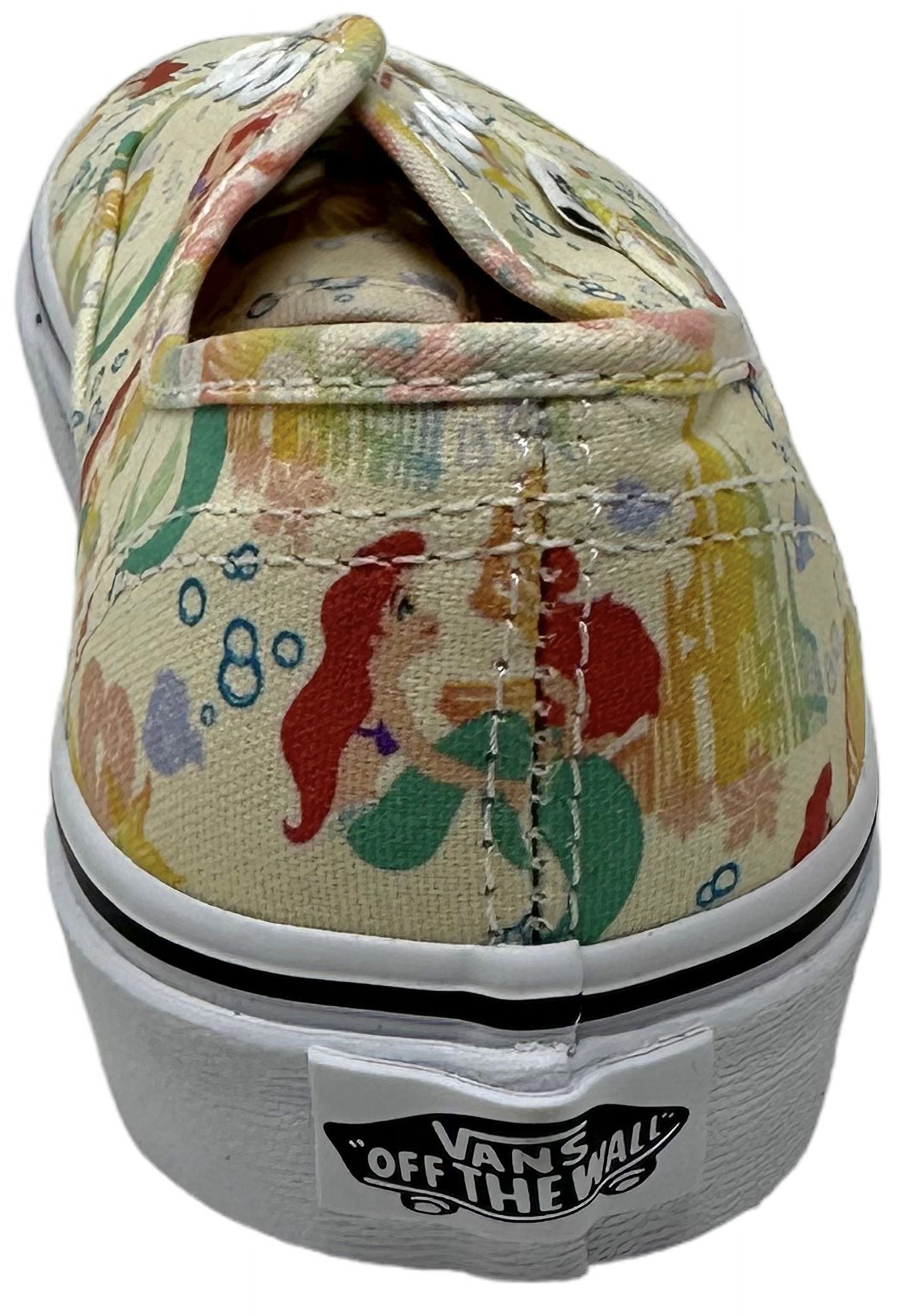 Vans Off The Wall Kids Youth X Disney Little Mermaid Ariel Authentic Shoes Kids 2.5 Disney Ariel White