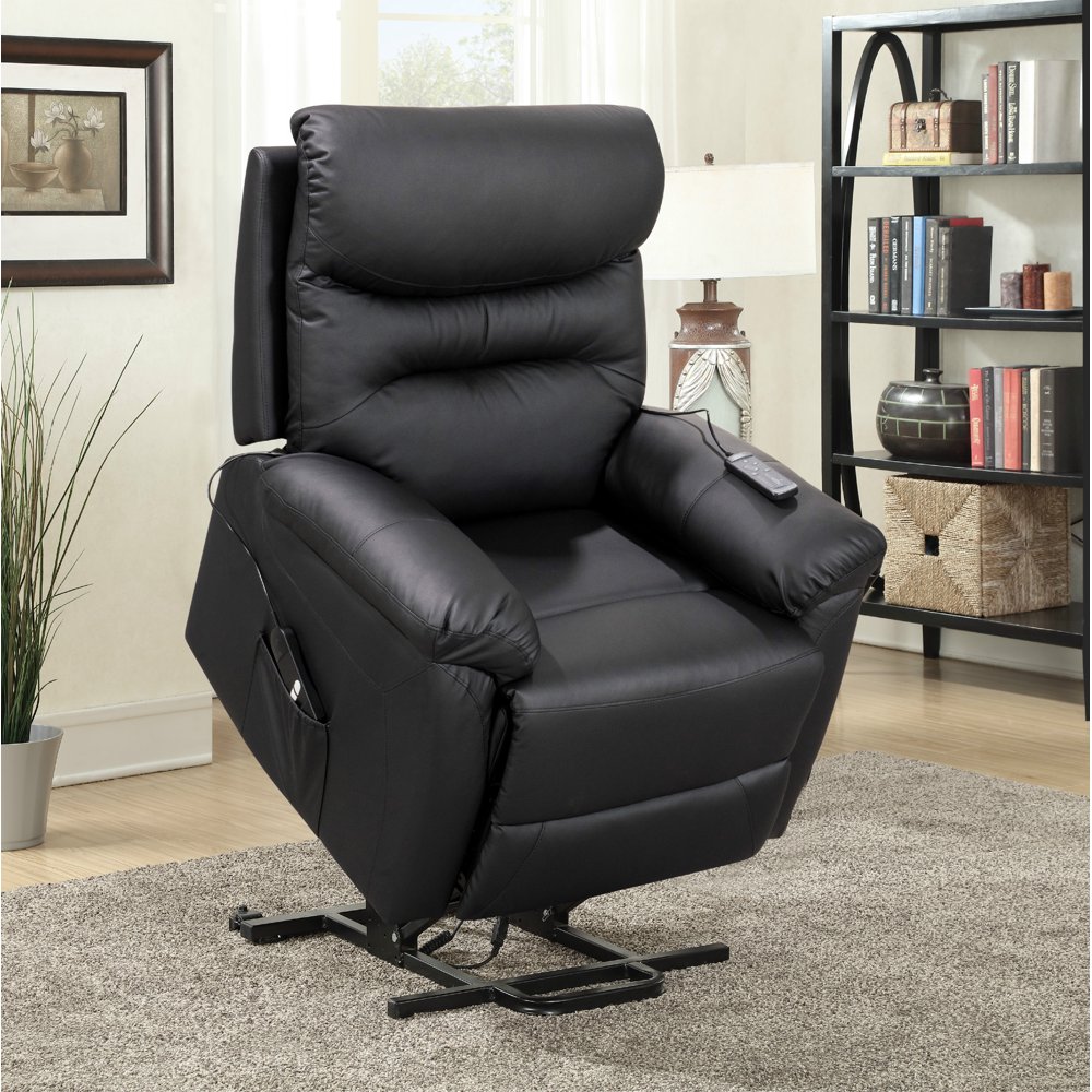 Overstuffed Recliner Single Seat Massage Chair Home Office Theater