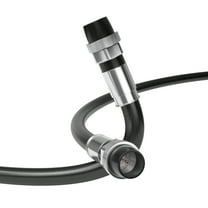 25' Feet, Black RG6 Coaxial Cable with rubber booted - Weather Proof Indoor / Outdoor Rated Connectors, F81 / RF, Digital Coax for CATV, Antenna, Internet, Satellite, and more