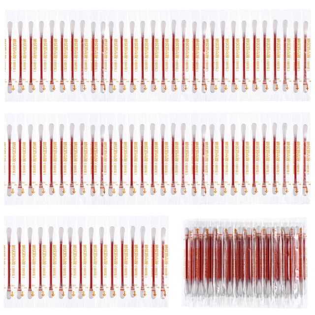 100 Pcs Povidone Iodine Disposable Iodine Swab First Aid Swab Wound Cotton Swab