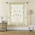 thumbnail image 5 of Uxgjfwu Solid Color Sheer Curtains, Double Layer Voile Window Panel with Butterfly Brooch, Decorative Translucent Drape for Living Room Bedroom Party Decor, 5 of 7