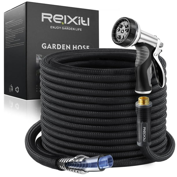 Manguera de jardín Relxitl de agua flexible de 15 m con rociador de 10 funciones