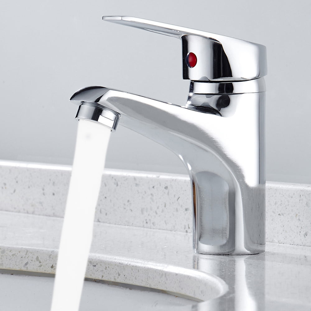 Bathroom Taps Mixer Basin Tap Chrome Wash Sink Mono Lever Modern High Quality 