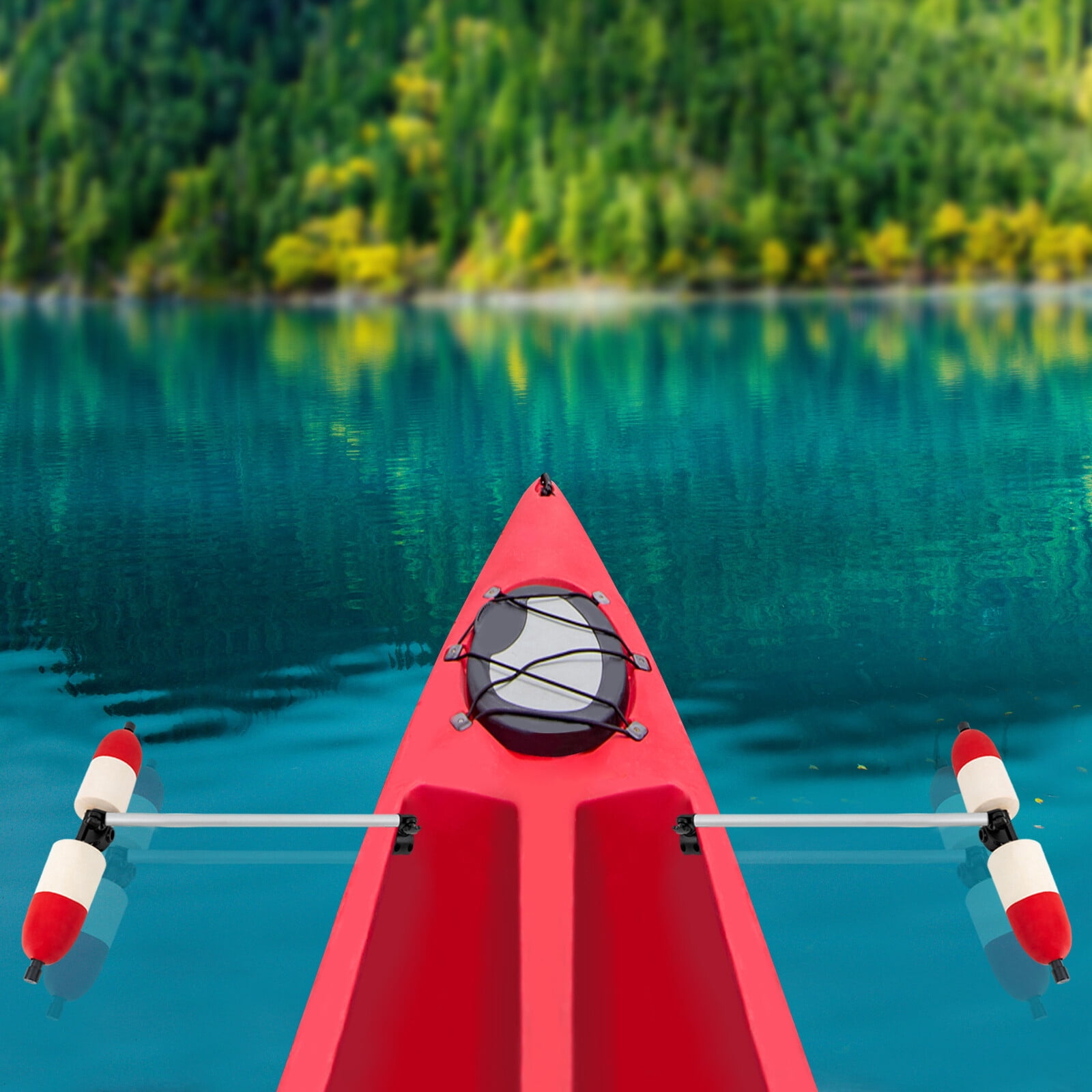 Miumaeov 1 Pair Kayak Canoe PVC Stabilizer System Outrigger Arms Fishing Sidekick Kit