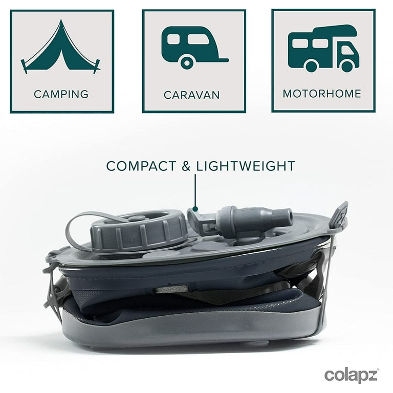 Colapz 2-in-1 Collapsible Camping Water Container with