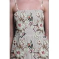 thumbnail image 4 of Bimba Robe Longue Maxi Tube à Corsage Smocké pour Femmes à Imprimé Floral et Martin-Pêcheur - Grande, 4 of 7