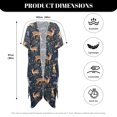 thumbnail image 6 of HELLHERO Polyester Long Kimono Swimsuit Cover Up for Beach Versatile Quick Dry Sika Deer, 6 of 6