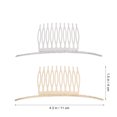 thumbnail image 3 of 2 peines laterales simples para el cabello, peine dulce, peine para el cabello, para mujeres, niñas, damas (dorado, plateado), 3 of 5
