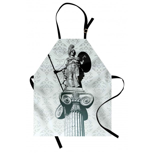 Sculptures Apron Statue of Athena on Baroque Background Ancient Greek