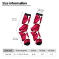 thumbnail image 2 of Hirioo Tulips Flowers Pattern Adult Middle Tube Socks Breathable Sock Non-Pilling,Contrasting Color Design, 2 of 6