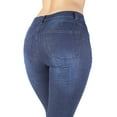 thumbnail image 2 of Fashion2Love Women's Juniors Butt Lift Push Up Mid Waist Ripped Distressed Skinny Jeans, 2 of 9
