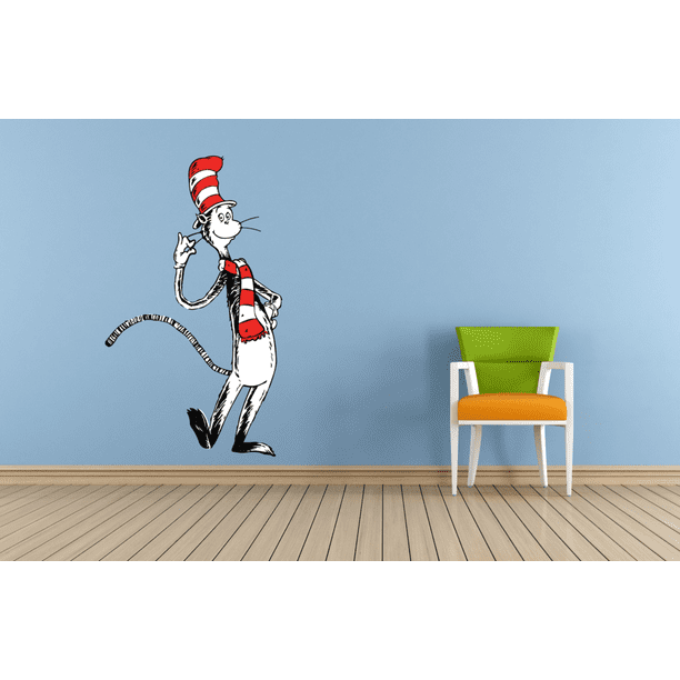 Dr Seuss The Cat in the Hat Classic Quotes Character Wall Art Sticker