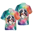 thumbnail image 3 of Funny Watercolor Adorable Bernese Mountain Dog Peeking Through Torn Paper Effect Hawaiian Shirt Breathable Summer Unisex Merch Berner Lover Gifts - 00026, 3 of 6