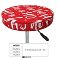 thumbnail image 4 of Lsque Hohoho Pattern Round Bar chair cushion covers Velvet Fabric Premium Comfort Protects from Scratches and Stains for 14-17 Inch Chair-13 inch, 4 of 7