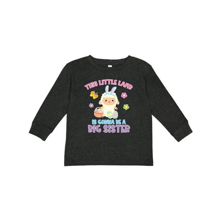 

Inktastic Easter This Little Lamb is Gonna Be a Big Sister Gift Toddler Toddler Girl Long Sleeve T-Shirt