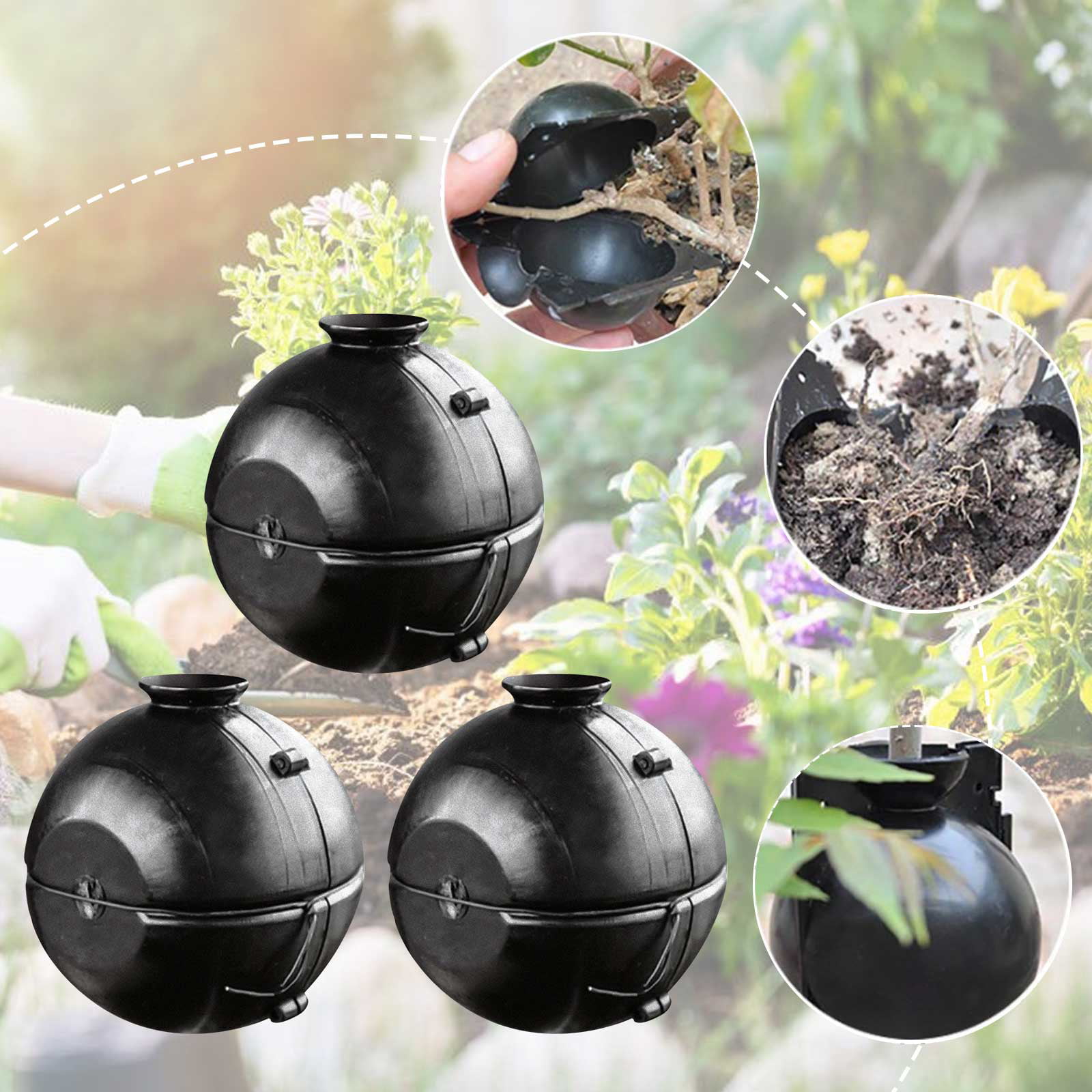 5/10pcs Plant High Pressure Box Grafting Rooting Growing Device Propagation Ball 