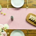 thumbnail image 3 of Ksopiavobs Blush Pink Tassel Table Runner, Linen Blend Rustic Farmhouse Style Kitchen Table Decoration Holiday Wedding Party Dinning Decor 13x90 Inch, 3 of 6