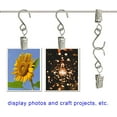 thumbnail image 6 of Stainless Steel S Hooks Curtain Clips, 50 Pack Hanging Party Lights Clips, Hangers Gutter Photo, Art Craft Display, 2.4 Inch Long, Silver, 6 of 12