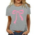 thumbnail image 1 of YDLCAFD Custom T Shirts Front and Back Women's Stylish Printed Crew Neck T Shirt, 1 of 4