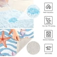 thumbnail image 4 of Toilet Rug U-Shaped Bathroom Rugs Non-Slip Soft Plush Machine Washable Contour Bath Mat Shells Starfish on Wave 24x20, 4 of 9