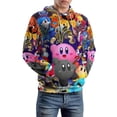thumbnail image 5 of Kirby Hoodie 3D Print Pullover Hooded Long Sleeve Sweatshirts Tops Blouse with Pocket for Mens Womens, 5 of 7