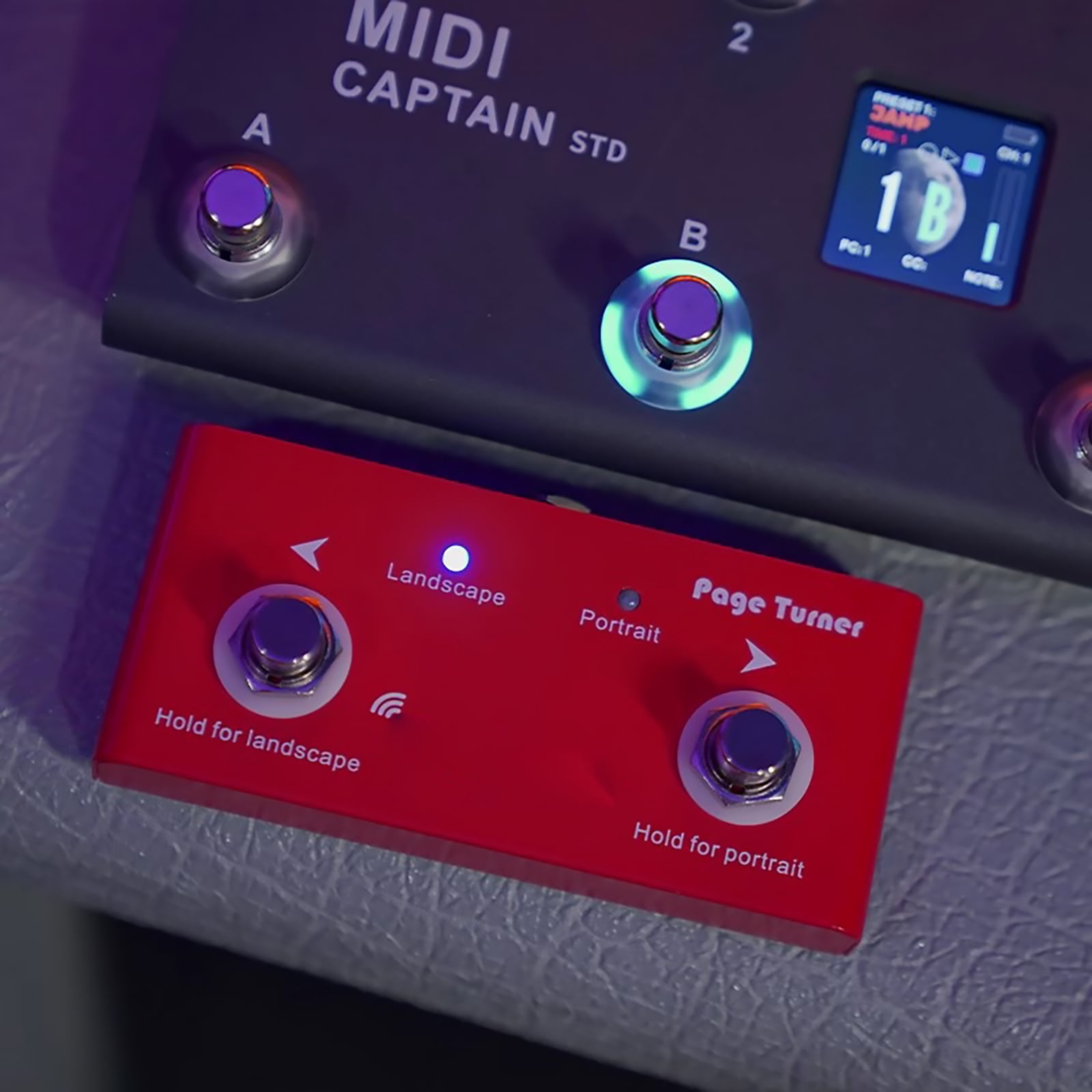 GUYUTING Musician-Grade Wireless Page Turner Pedal, Strong Anti-Interference, USB Charging Cable Included, for Live Shows