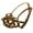Brown, variant on Secure Leather Mesh Basket Dog Muzzle #17 Black - Spaniel, Poodle, Schnauzer (Circumference 9.5", Snout Length 2.5")