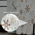 thumbnail image 3 of Christmas Shower Curtain for Bathroom 84x72inches X-mas New Year Decor Shower Curtain Set with Hooks Snow Flowers White Waterproof Fabric Shower Curtain, 3 of 6