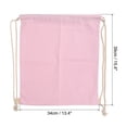 thumbnail image 2 of Unique Bargains Cotton Drawstring Bags Cotton Drawstring Backpack Foldable Sports Gym Bags Pink, 2 of 6