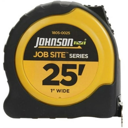 

Johnson 1805-0025 Job Site Power Tape Measure Nylon-Coated Blade/Rubberized Case 1-In. x 25-Ft. - Quantity 1