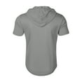 thumbnail image 5 of Men's Lightweight Hooded T Shirt Short Sleeve Summer Casual Breathable Plain Sports Top with Pockets Comfortable Leisure Wear for Daily Outfits, 5 of 5