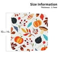 thumbnail image 2 of Lsque Autumn Pumpkins Fall Leaves Pattern 4" Drink Coasters Set of 4, PVC Leather Absorbent Coasters, Table Coaster Set Decorative Coffee Cup Coasters Housewarming Gift -Square, 2 of 6