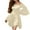 Beige A, variant on Enjoytime Halloween Dresses for Women Solid Color Crewneck Long Sleeve Mini Dress Elegant Wedding Guest Dress Gothic Clothes Beige M