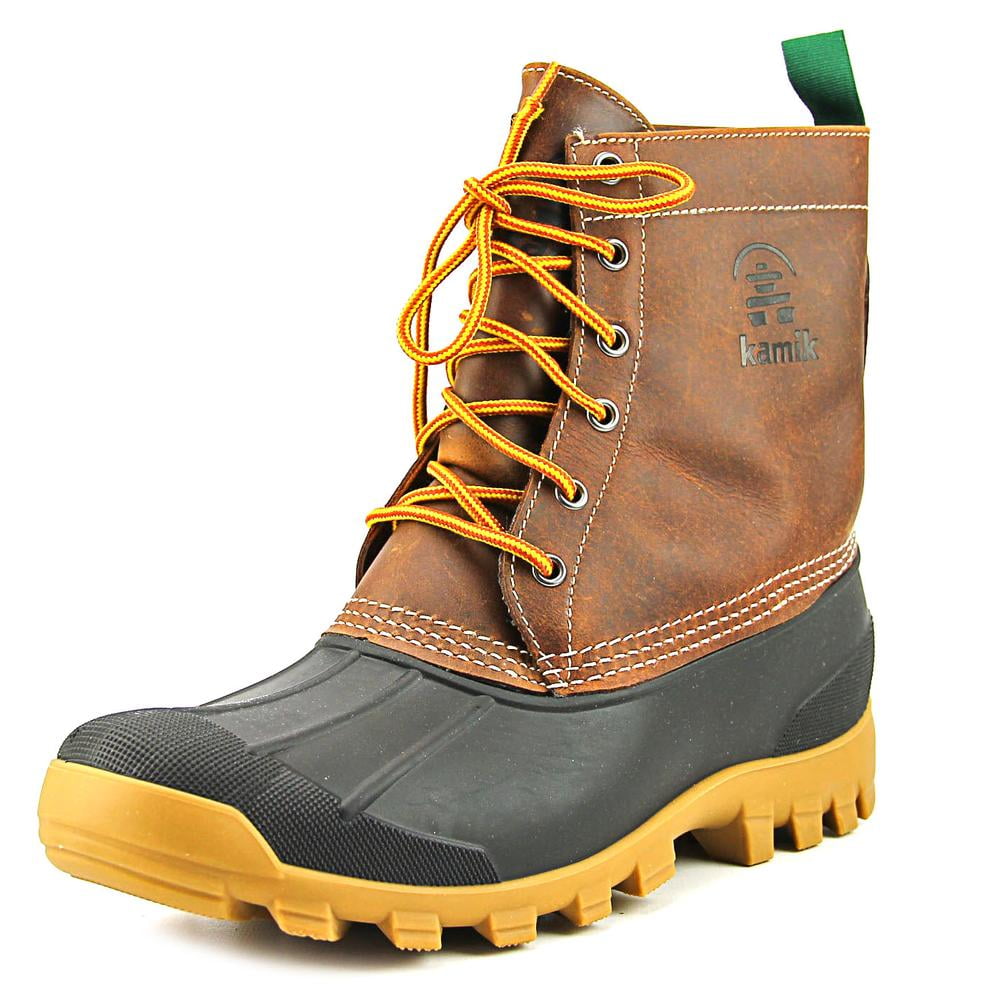 Kamik Kamik Yukon 6 Men Round Toe Leather Brown Hunting Boot